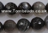 CAG3952 15.5 inches 10mm faceted round grey botswana agate beads