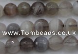 CAG3955 15.5 inches 6mm faceted round grey botswana agate beads