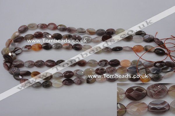 CAG3990 15.5 inches 8*12mm faceted oval botswana agate gemstone beads