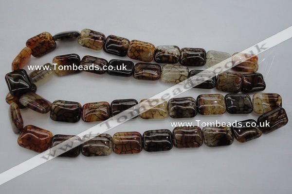 CAG4055 15.5 inches 15*20mm rectangle dragon veins agate beads