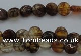 CAG4060 15.5 inches 6mm flat round dragon veins agate beads