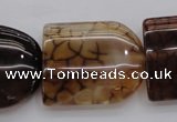 CAG4092 15.5 inches 25*30mm peltate dragon veins agate beads