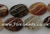 CAG4107 15.5 inches 15*20mm twisted oval dragon veins agate beads