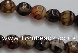 CAG4141 15.5 inches 8*8mm pumpkin dragon veins agate beads