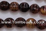 CAG4144 15.5 inches 14*14mm pumpkin dragon veins agate beads