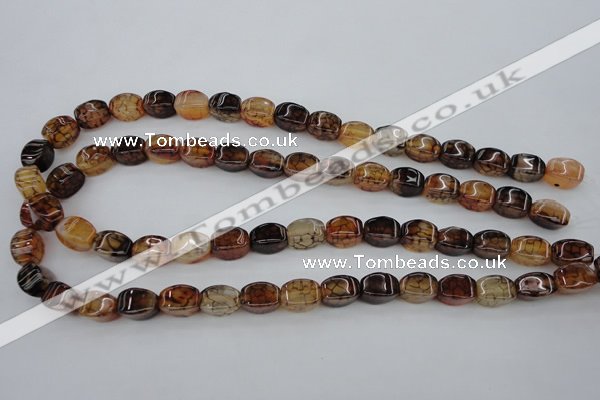 CAG4146 15.5 inches 8*12mm tetrahedron dragon veins agate beads