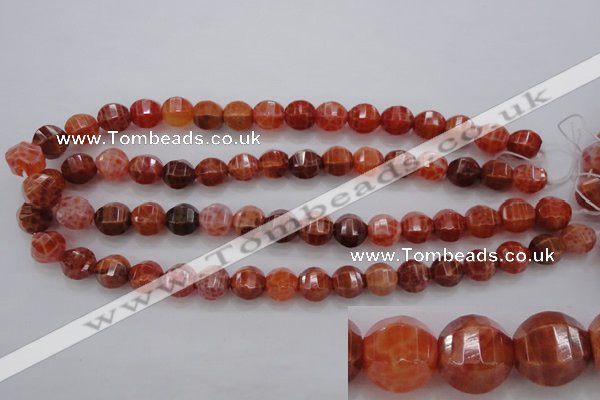 CAG4170 15.5 inches 12mm pumpkin natural fire agate beads