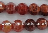 CAG4171 15.5 inches 14mm pumpkin natural fire agate beads