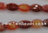 CAG4172 15.5 inches 9*14mm faceted hexahedron natural fire agate beads