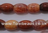 CAG4191 15.5 inches 12*16mm rice natural fire agate beads