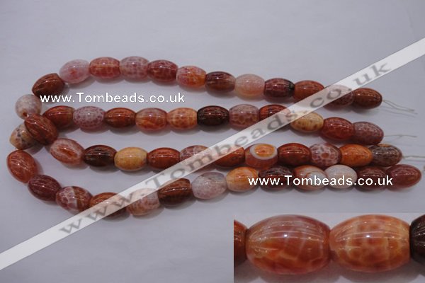 CAG4191 15.5 inches 12*16mm rice natural fire agate beads