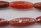 CAG4193 15.5 inches 10*30mm hexahedron natural fire agate beads