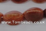 CAG4204 15.5 inches 10*14mm trihedron natural fire agate beads