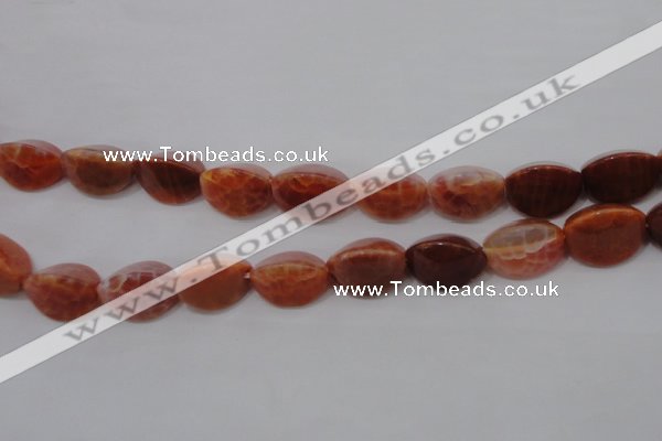 CAG4204 15.5 inches 10*14mm trihedron natural fire agate beads