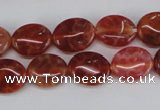 CAG4210 15.5 inches 8*10mm oval natural fire agate beads