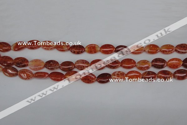 CAG4211 15.5 inches 8*12mm oval natural fire agate beads