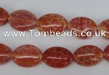 CAG4212 15.5 inches 10*14mm oval natural fire agate beads