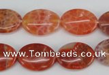 CAG4214 15.5 inches 13*18mm oval natural fire agate beads