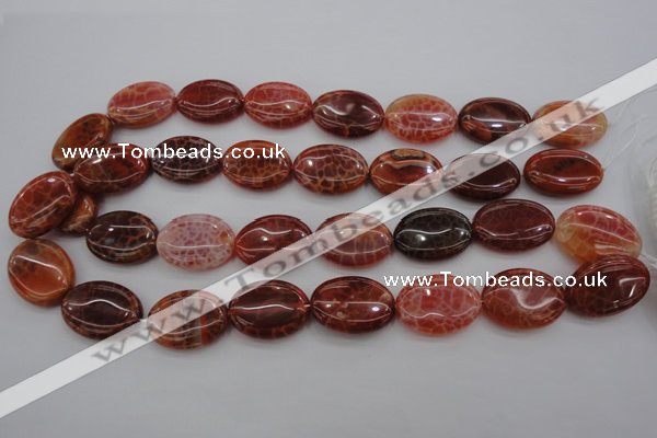 CAG4216 15.5 inches 18*25mm oval natural fire agate beads