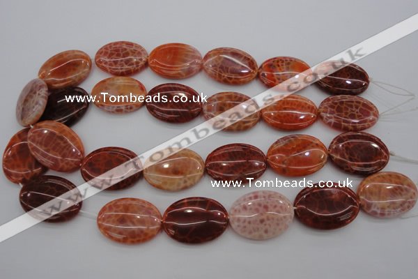 CAG4217 15.5 inches 22*30mm oval natural fire agate beads