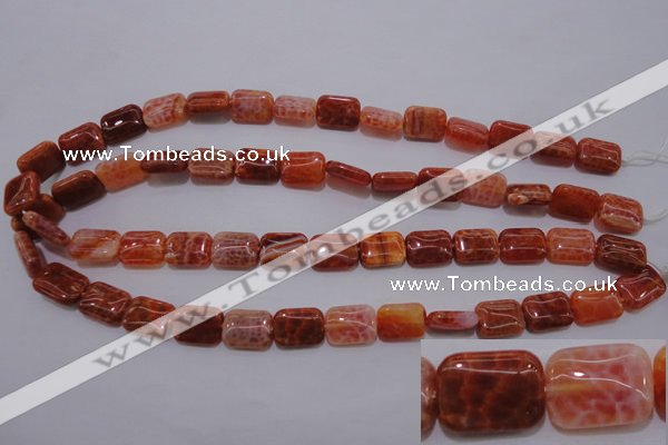 CAG4224 15.5 inches 10*14mm rectangle natural fire agate beads