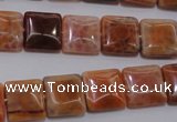 CAG4228 15.5 inches 12*12mm square natural fire agate beads