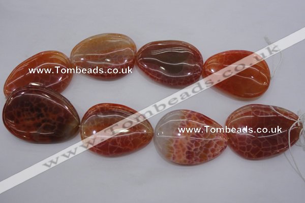 CAG4234 15.5 inches 35*48mm - 37*53mm freeform natural fire agate beads