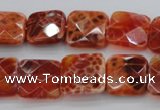 CAG4252 15.5 inches 16*16mm faceted square natural fire agate beads