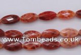 CAG4268 15.5 inches 6*12mm faceted marquise natural fire agate beads