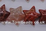 CAG4292 15.5 inches 20*22mm star natural fire agate beads