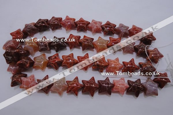 CAG4292 15.5 inches 20*22mm star natural fire agate beads