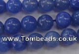 CAG4301 15.5 inches 6mm round dyed blue fire agate beads