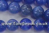 CAG4302 15.5 inches 8mm round dyed blue fire agate beads