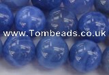 CAG4303 15.5 inches 10mm round dyed blue fire agate beads