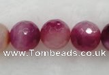 CAG432 15.5 inches 16mm faceted round agate beads Wholesale