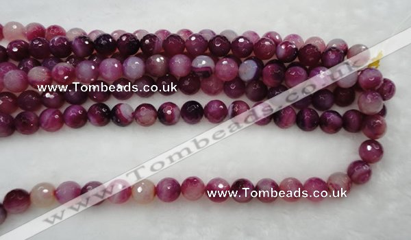 CAG432 15.5 inches 16mm faceted round agate beads Wholesale