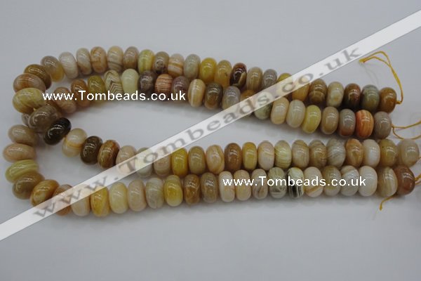 CAG4332 15.5 inches 8*14mm rondelle botswana agate gemstone beads