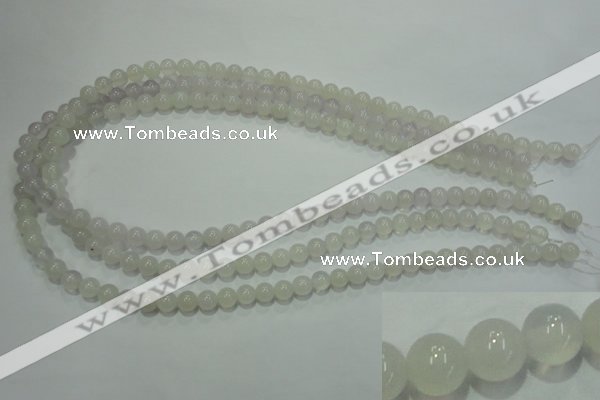 CAG4341 15.5 inches 6mm round white agate beads wholesale