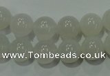 CAG4343 15.5 inches 10mm round white agate beads wholesale