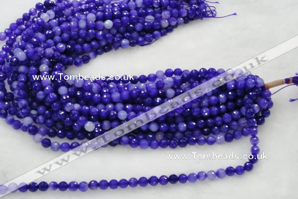 CAG437 5pcs 8mm&10mm&12mm faceted round violet agate beads wholesale