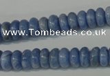 CAG4372 15.5 inches 5*10mm rondelle dyed blue lace agate beads