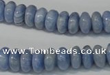 CAG4373 15.5 inches 6*12mm rondelle dyed blue lace agate beads