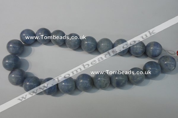 CAG4377 15.5 inches 20mm round dyed blue lace agate beads