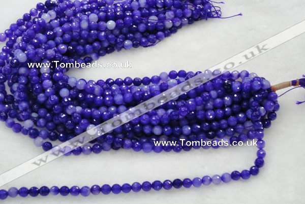 CAG438 5pcs 14mm&18mm faceted round violet agate beads wholesale