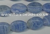 CAG4385 15.5 inches 13*18mm oval dyed blue lace agate beads