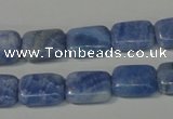 CAG4388 15.5 inches 10*14mm rectangle dyed blue lace agate beads