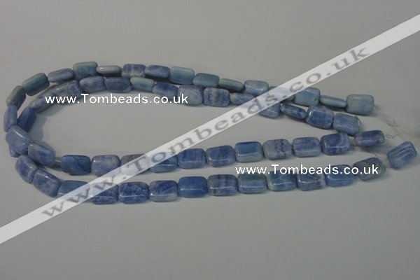 CAG4388 15.5 inches 10*14mm rectangle dyed blue lace agate beads