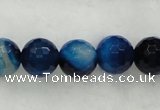 CAG439 15.5 inches 10mm faceted round agate beads wholesale