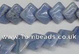 CAG4396 15.5 inches 12*12mm diamond dyed blue lace agate beads