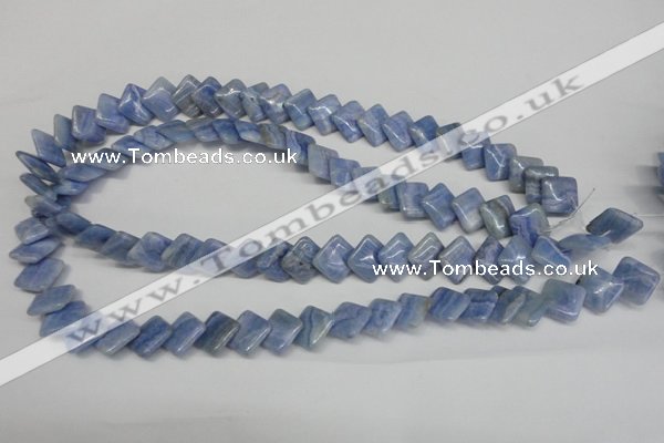 CAG4396 15.5 inches 12*12mm diamond dyed blue lace agate beads